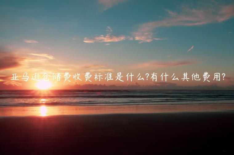 亞馬遜倉儲(chǔ)費(fèi)收費(fèi)標(biāo)準(zhǔn)是什么?有什么其他費(fèi)用?